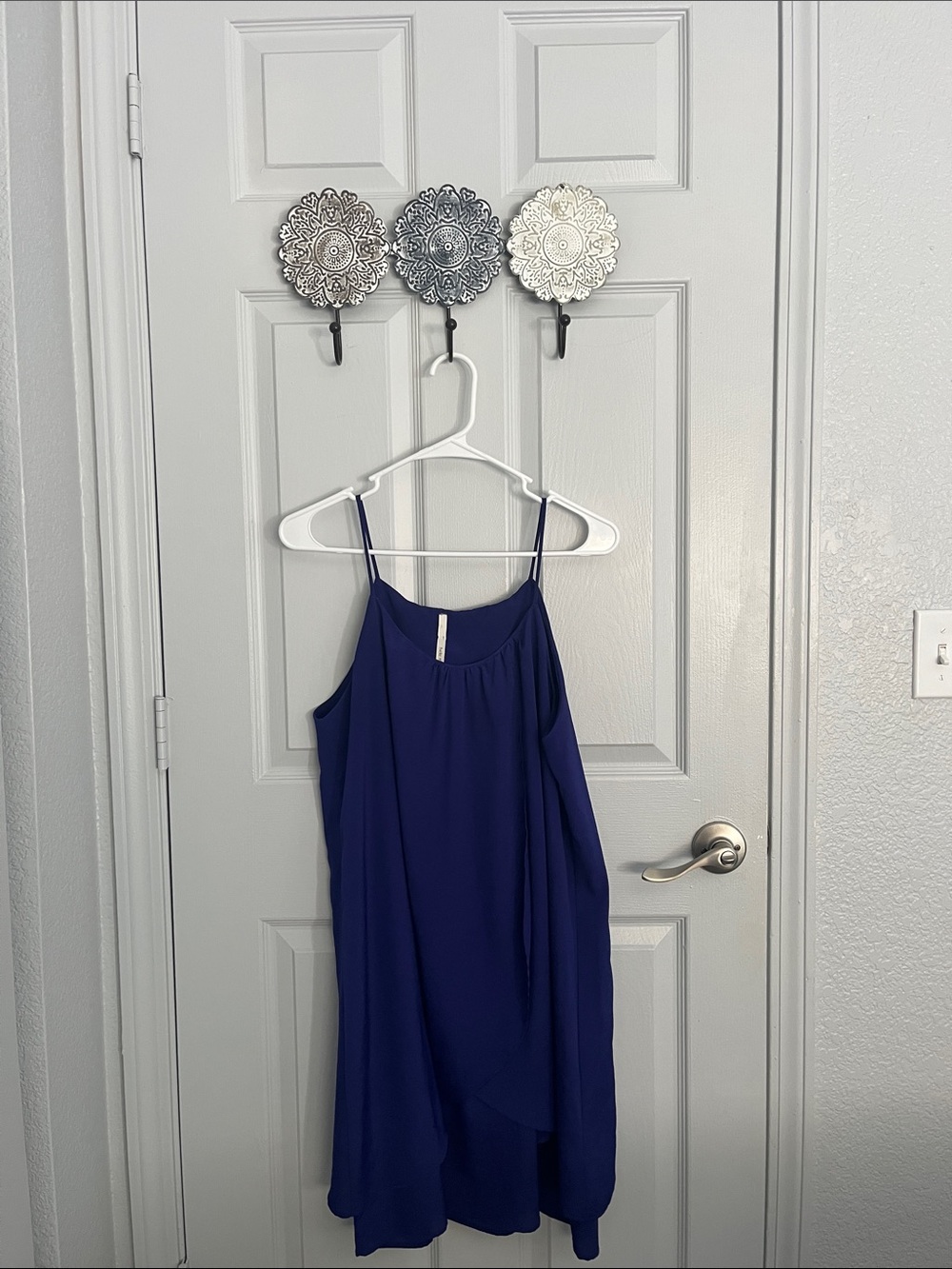 hello miss Royal Blue Spaghetti Strap Camisole Dress